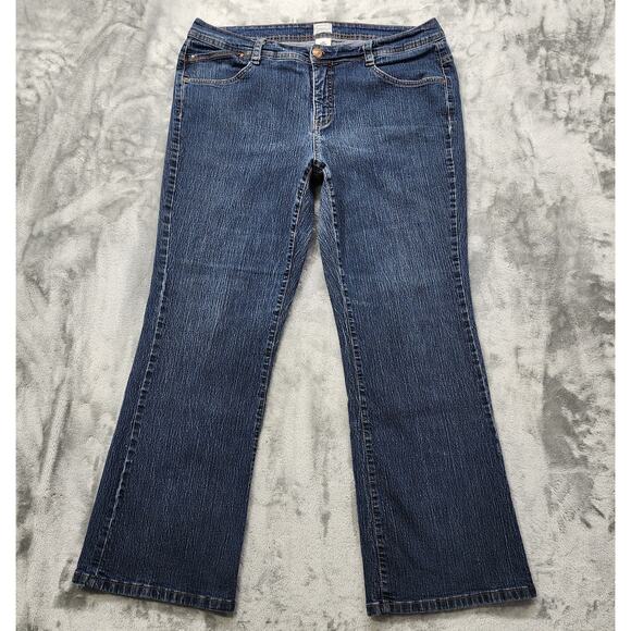 JMS just My Size Jeans Womens 22W Blue High Rise Bootcut Stretch Denim Casual - Picture 1 of 13